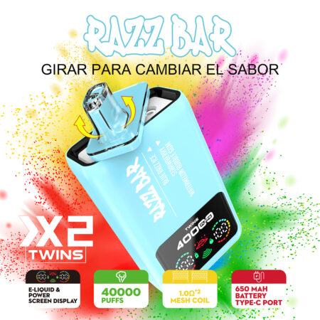 razz bar 40k puff double flavor rechargeable vape wholesale box