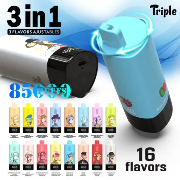 Bang King 85000 puffs vape box with flavors