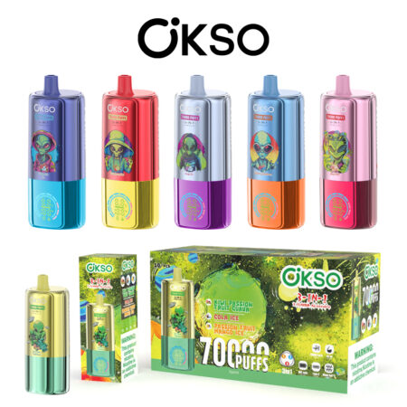 OKSO 3in1 70K Mesh Coil Vape with LED Screen Display