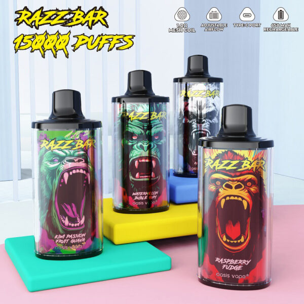 razz bar 15000 disposable vape pen front view
