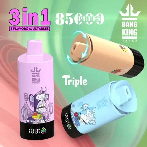Bang King 3-in-1 vape with mesh coil and big puff capacity