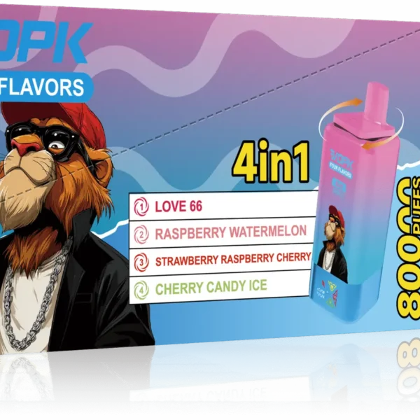 VOPK 4-in-1 disposable vape with screen display