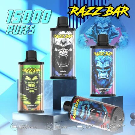 razz bar 15k puff vape pen with 28ml e-liquid