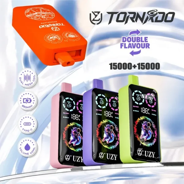 UZY 30K Double Flavor Rechargeable Vape with Type-C Charging