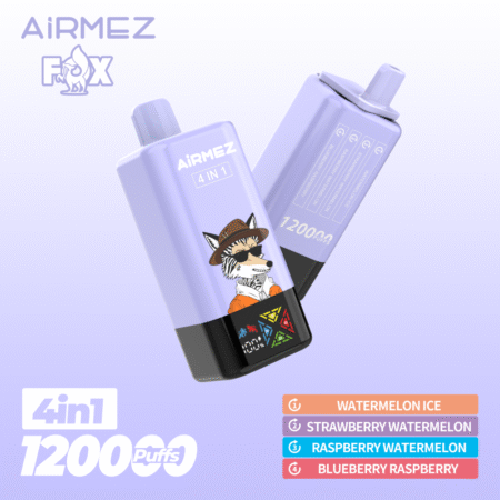 Airmez FOX 120K Big Puff Vape Strawberry Kiwi Flavor
