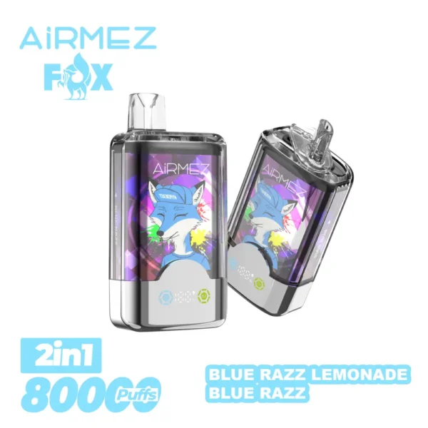 Airmez FOX 80K Big Puff Vape in Strawberry Watermelon Flavor