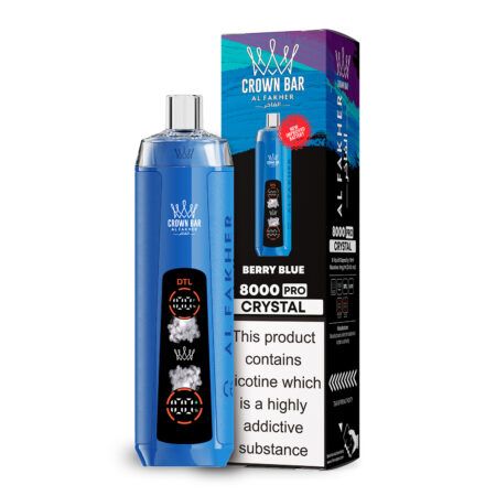 Al Fakher Crown Bar 8000 disposable vape with LED display