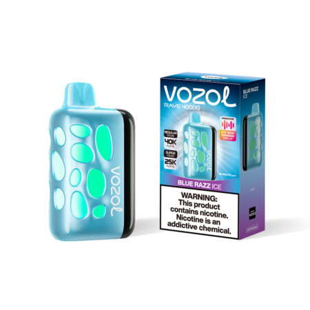 Vozol Rave 40K Blue Razz Ice Flavor Vape