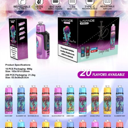 Handy vape Lavande BM 18000 for MTL vaping