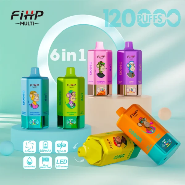 Monkey vape FIHP 6in1 colorful vape box design