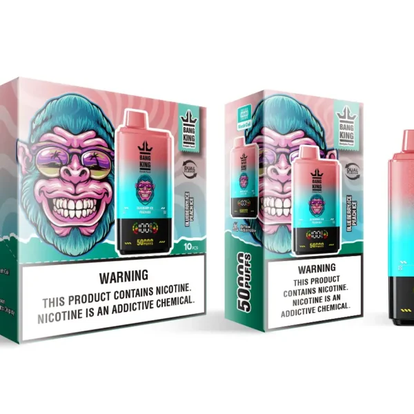 bang king Puff 50k vape box with Type-C charging