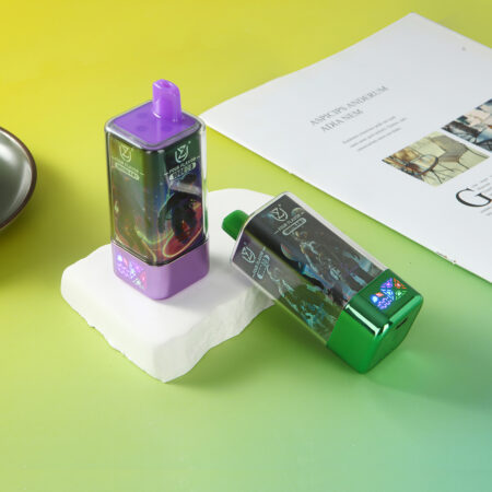 UZY vape 100000 puffs device in hand