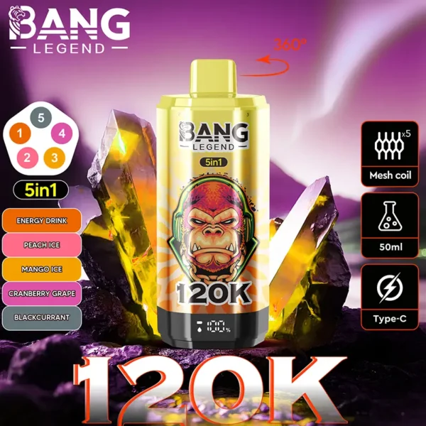 Bang 120K Vape Pen LED Display Close-up